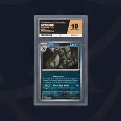 Pokemon Prismatic Evolutions Umbreon Masterball 059/131 ACE 10 PERFECT SUBGRADES - Image 2