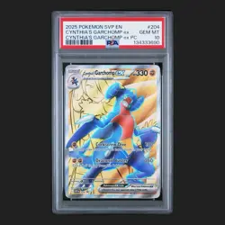 2025 POKEMON SVP EN-SV PREMIUM COLLECTION PROMO CYNTHIA'S GARCHOMP EX 204 PSA 10 - Image 1