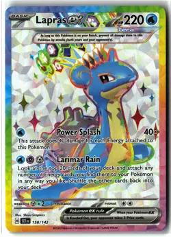 Lapras ex ⭐ 158/142 Holo Ultra Rare Stellar Crown 2024 Pokemon NM - Image 1