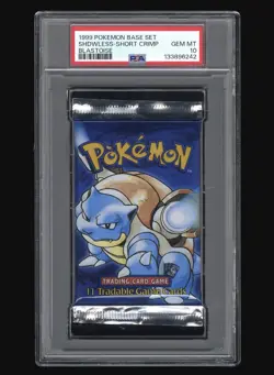 1999 Pokemon Base Set Shadowless Blastoise Sealed Pack PSA 10 GEM - Image 1