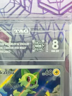 Pikachu 027 Black Star Promo Pokemon: Paldea Evolved ETB Promo TAG 8 NM MT - Image 3