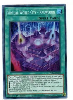 Virtual World City - Kauwloon - PHRA-EN055 - NM - Super Rare - 1st ed - Yugioh - Image 1