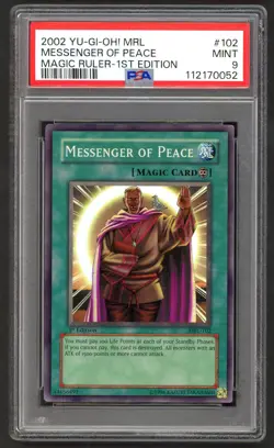 Yu-Gi-Oh! - PSA 9 1st Edition Messenger of Peace 102 - Magic Ruler - MINT - PSA9 - Image 1
