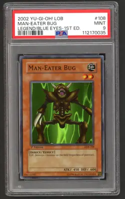 Yu-Gi-Oh! - PSA 9 1st Edition Man-Eater Bug 108 - Legend of Blue Eyes - MINT - Image 1