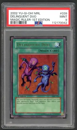 Yu-Gi-Oh! - PSA 9 1st Edition Delinquent Duo 039 - Magic Ruler - MINT - PSA9 - Image 1