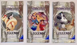 ART SET COMPLETO 3 BOOSTER LORCANA LEGGENDE TRADING CARD GAME SEALED ITALIANO! - Image 1