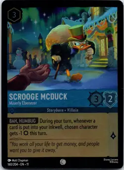 Disney Lorcana Scrooge McDuck - Miserly Ebenezer Winterspell Common #160/204 NM - Image 1