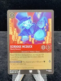Disney Lorcana-Winterspell-Scrooge McDuck-Ghostly Ebenezer-#104-Cold Foil-M/NM - Image 1