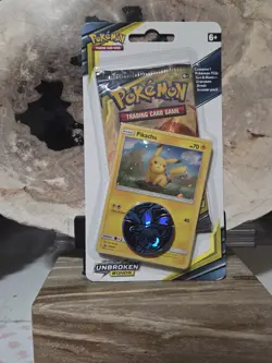 Pokemon Sun & Moon Unbroken Bonds Coin, Eevee Card Blister Pack Factory Sealed - Image 1