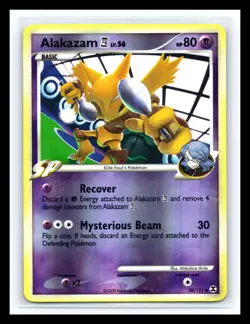 💥 Alakazam 2009 Rising Rivals 38/111 Reverse Holo Pokemon Card TCG - Image 1