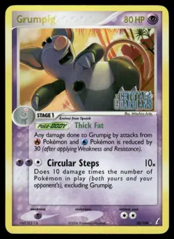 Pokemon Cards Grumpig 20/100 Reverse Holo Crystal Guardians Rare HP - Image 1