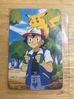 Pokemon Joker Trading Card Ash & Pikachu NM Condition Vintage - Image 1