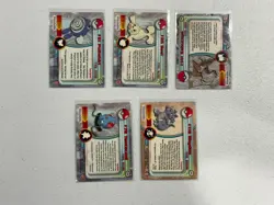 LOT OF 5 POKEMON CARDS TOPPS BLUE LABEL HOLO KABUTOPS 141 RHYDON 112 MP-HP - Image 2