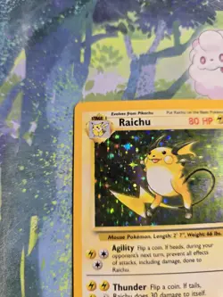 NM Raichu Holo 14/102 Base Set Pokemon Card - Image 4