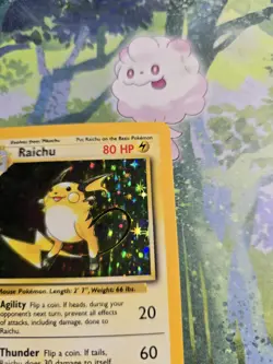 NM Raichu Holo 14/102 Base Set Pokemon Card - Image 5
