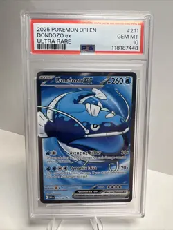 PSA 10 Dondozo ex 211/182 Destined Rivals Ultra Rare Pokemon Card - Image 1