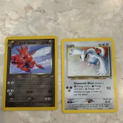 Pokemon Neo Destiny Dark Scizor & Neo Genesis Lugia Holo Card Lot - 2 Cards - Image 1