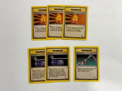LOT OF 6 POKEMON CARDS TRIANERS BASE SET 2 SUPER POTION DEFENDER LP-MP - Image 1
