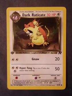 1st Edition Dark Raticate 51/82 - Team Rocket - Pokemon Card - Image 1