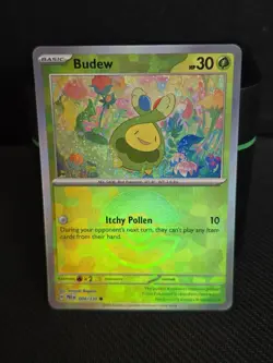 Pokemon TCG Prismatic Evolutions Budew Card 004/131 Pokeball - Image 1