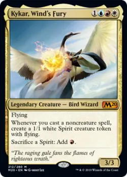 MTG Kykar, Wind's Fury - Foil, Core Set 2020, Lightly Played, English - Image 1