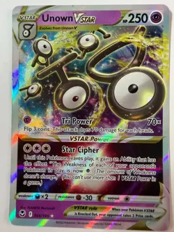Pokemon TCG Pokemon Unown VSTAR Unown Ultra Rare Holo 066/195 Silver Tempest - Image 1