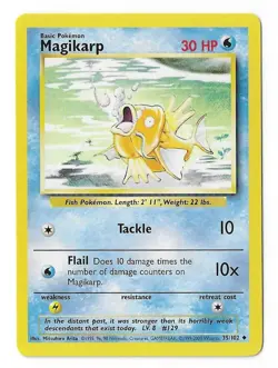 Magikarp 35/102 - Base Set - 4th print - Pokemon TCG - WoTC - 1999-2000 - LP - Image 1