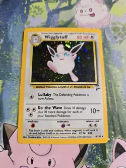 NM Wigglytuff Holo 19/130 Base Set 2 Pokemon Card - Image 1