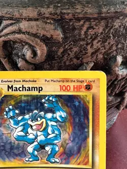 1999 Pokemon TCG Base Set Machamp Holo 1st Edition 8/102 LP WOTC - Image 4