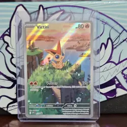 Pokemon TCG Victini SVP 208 SVP Black Star Promo Basic Promo 80 HP 120 Attack - Image 1