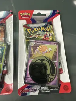 Pokemon TCG - Scarlet & Violet Base Set Espathra Spidops Checklane Blister Packs - Image 3
