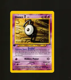 Pokemon TCG Unown G #27/105 Pokemon Neo Destiny 1st Edition NM-MINT Vintage 2002 - Image 1