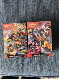 Pokemon Destined Rivals & Mega Evolution Booster Bundle Factory Sealed - Image 1