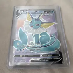Pokemon Vaporeon V Ultra Rare Full Art Rapid Strike 172/203 Evolving Skies Holo - Image 1