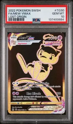 Pokemon TCG Mew VMAX Lost Origin TG30/TG30 PSA 10 - Image 1
