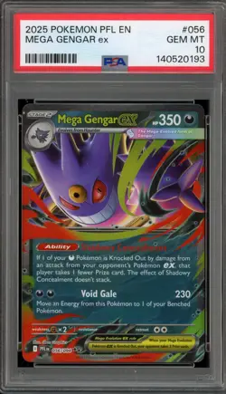 Pokemon Mega Gengar ex Phantasmal Flames Double Rare #056 PSA 10 Gem Mint - Image 1