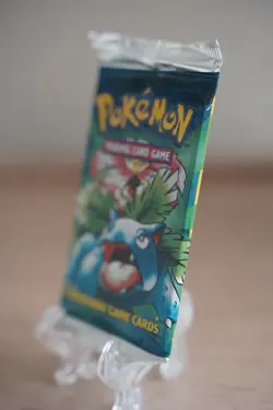 21.34g Pokemon Base Set Booster Pack Unlimited Blastoise WOTC TCG Vintage Sealed - Image 4