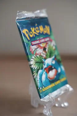 21.34g Pokemon Base Set Booster Pack Unlimited Blastoise WOTC TCG Vintage Sealed - Image 5