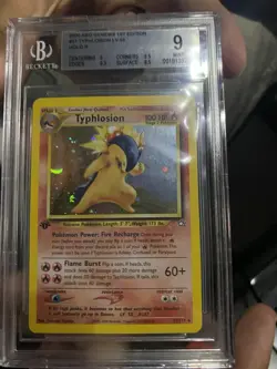 Pokemon Typhlosion 1st Edition Holo Rare Neo Genesis Beckett 9 17/111 2000 - Image 1