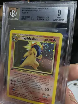 Pokemon Typhlosion 1st Edition Holo Rare Neo Genesis Beckett 9 17/111 2000 - Image 2