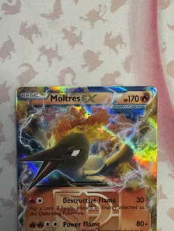 Pokemon TCG Moltres EX #14 Black and White Plasma Storm Holo - Image 2