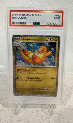 Pokemon Dragonite Holo Promo McDonald's 2024 012/015 PSA 9 English TCG - Image 1