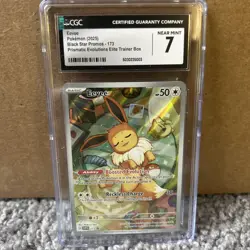 Pokemon Eevee 173 Black Star Promo 2025 Prismatic Evolutions ETB CGC 7 NM - Image 1
