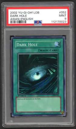 Yu-Gi-Oh! - PSA 9 Dark Hole 052 - Asian English LOB - MINT - PSA9 - Image 1