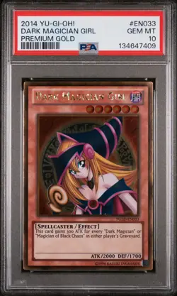 Dark Magician Girl PGLD-EN033 Premium Gold Yugioh PSA 10 - Image 1