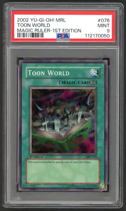 Yu-Gi-Oh! - PSA 9 1st Edition Toon World 076 - Magic Ruler - MINT - PSA9 - Image 1