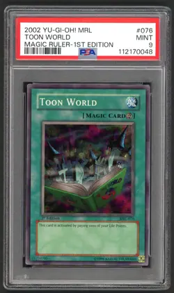 Yu-Gi-Oh! - PSA 9 1st Edition Toon World 076 - Magic Ruler - MINT - PSA9 - Image 1