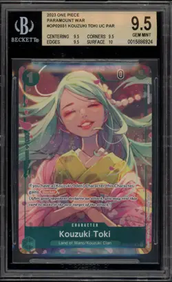 One Piece CCG Kouzuki Toki Paramount War OP02-031 BGS 9.5 - Image 1