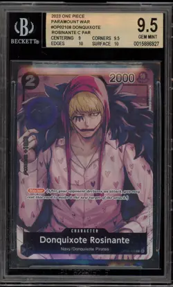 One Piece CCG Donquixote Rosinante Paramount Wat OP02-108 BGS 9.5 - Image 1