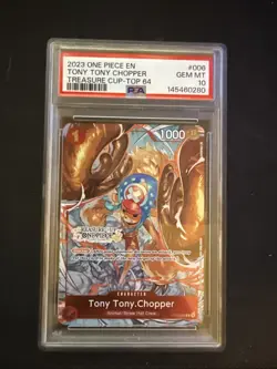 One Piece CCG Tony Tony.Chopper Treasure Cup Top 64 ST01-006 PSA 10 Gem Mint - Image 1